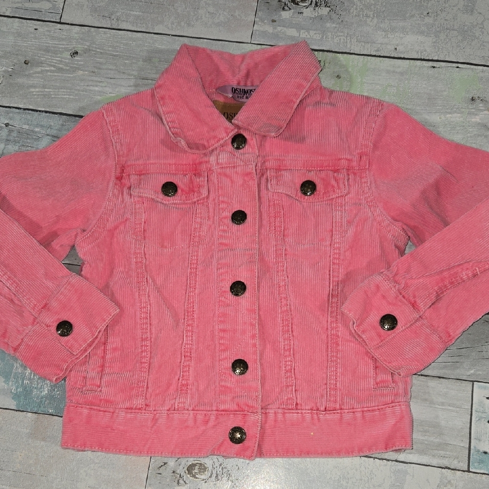 Oshkosh Y2K Corduroy Pink Jacket Size 5